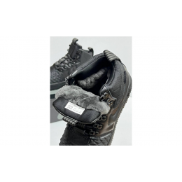 Nike Air Force 1 Duckboot Triple Black зимние на меху