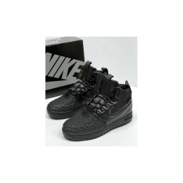 Nike Air Force 1 Duckboot Triple Black зимние на меху