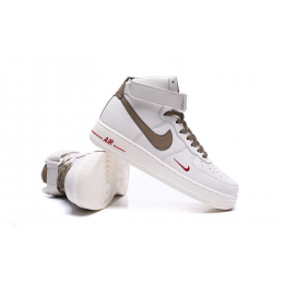 Кроссовки Nike Air Force 1 07 LV8 Mid White Grey с мехом