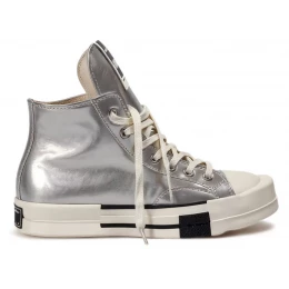 Rick Owens x Converse TURBODRK Chuck 70 High Silver Lacquer