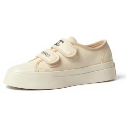 Chanel Velcro Sneaker White Cream