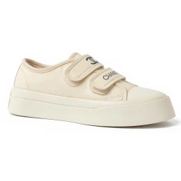 Chanel Velcro Sneaker White Cream