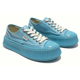 Chanel Biscuit Platform Sneakers Blue