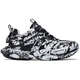 Кроссовки Balenciaga Track Graffiti Black White