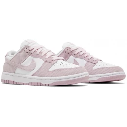 Кроссовки Nike Dunk Low Pink Corduroy White