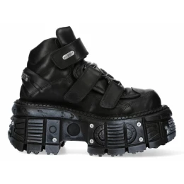 Ботильоны New Rock M-285-C80 Black Metallic Collection