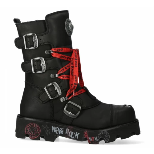 Ботинки New Rock M-373MTL-C1 Black Red Ranger Collection