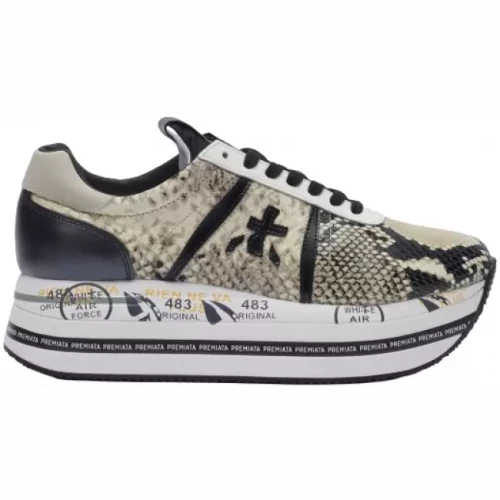 Кроссовки Premiata Beth Grey Python