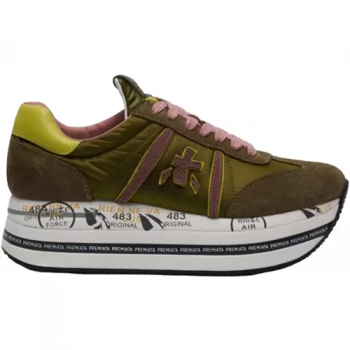 Кроссовки Premiata Beth Green Pink