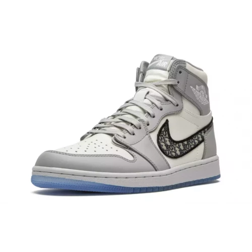 Кроссовки Nike x Dior Air Jordan 1 High Grey