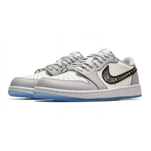 Кроссовки Nike x Dior Air Jordan 1 Retro Low Grey