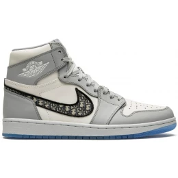 Кроссовки Nike x Dior Air Jordan 1 High Grey