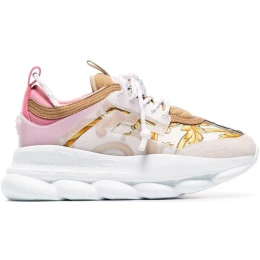 Кроссовки Versace Chain Reaction 2 Chainz White Pink