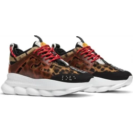 Кроссовки Versace Chain Reaction Leopard