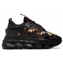Кроссовки Versace Chain Reaction Black Canvas
