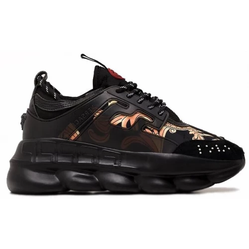 Кроссовки Versace Chain Reaction Black Canvas