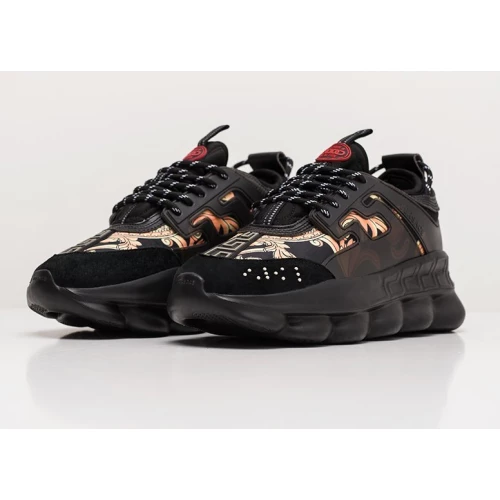 Кроссовки Versace Chain Reaction Black Canvas