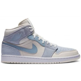 Кроссовки Nike Air Jordan 1 Mid Sail Light Blue