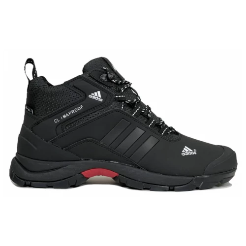 Ботинки Adidas Terrex Climaproof High Black White зимние на меху
