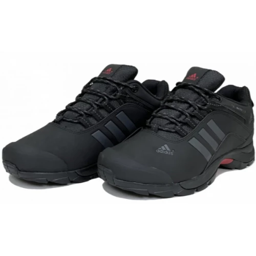 Кроссовки Adidas Terrex Climaproof Black Grey Short зимние на меху