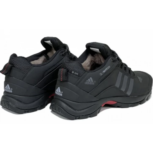 Кроссовки Adidas Terrex Climaproof Black Grey Short зимние на меху