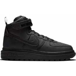 Кроссовки Nike Air Force 1 Mid Gore Tex All Black зимние на меху
