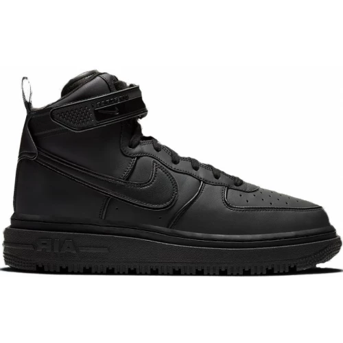Кроссовки Nike Air Force 1 Mid Gore Tex All Black зимние на меху