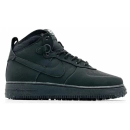 Кроссовки Nike Air Force 1 Lunar Duckboot Black зимние на меху