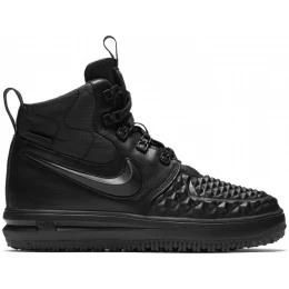 Кроссовки Nike Air Force 1 Duckboot Triple Black зимние на меху